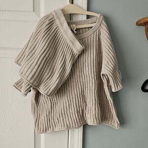 Textured Knit Gray Two-Piece Set